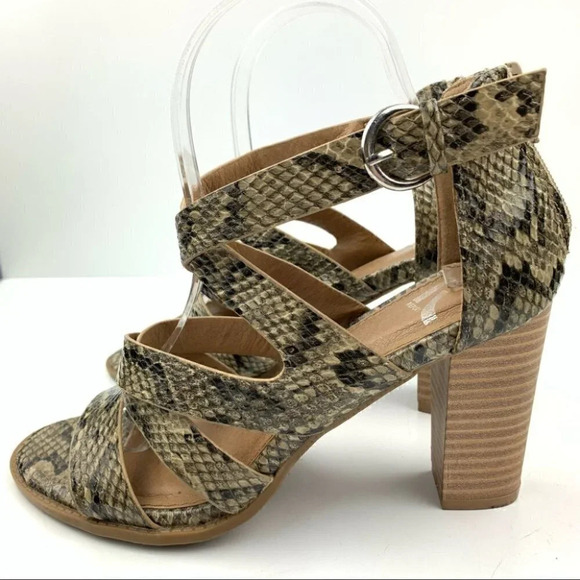 Report heels Reba sz 7.5 snakeskin print strappy - Picture 4 of 10